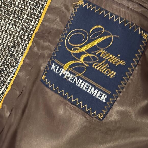 1990s Kuppenheimer Mens Sport Coat Size 44" Gray Pink Blue Single Breasted READ - Picture 2 of 11